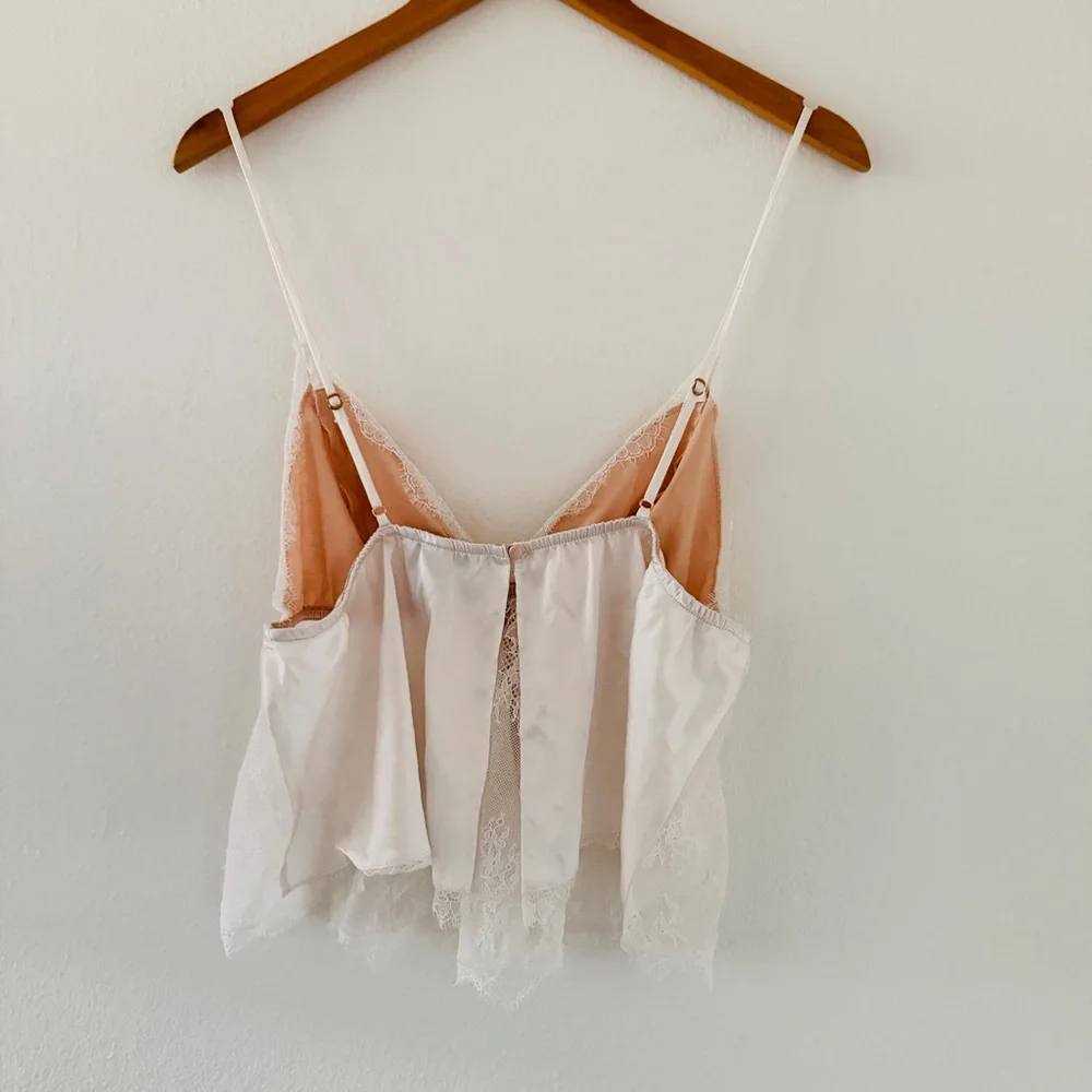 Victoria’s Secret White Nude Two Piece Lingerie Tank Camisole Bridal Set